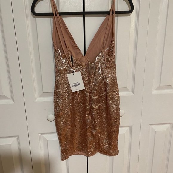 Gold Mini Hello Molly Dress - Picture 2 of 4